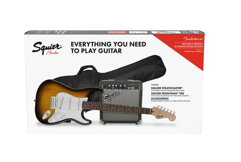 Fender Squier Stratocaster Pack, Brown Sunburst