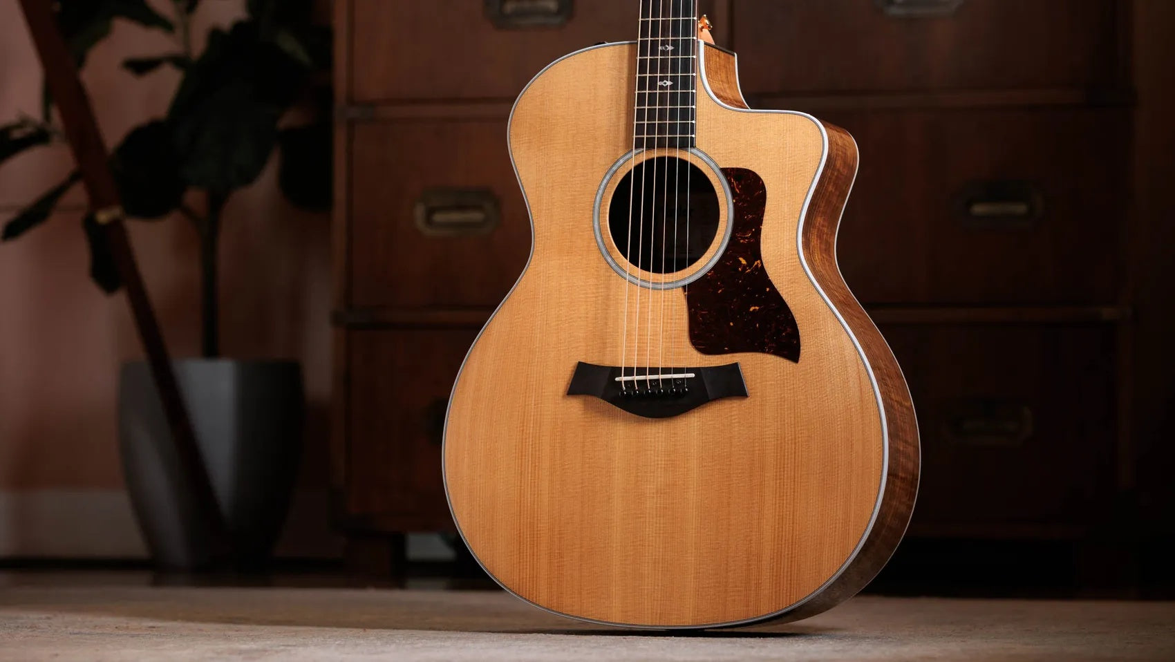 Đàn Guitar Acoustic Taylor Sunset Blvd 214ce DLX Figured Ovangkol - Natural-Mai Nguyên Music