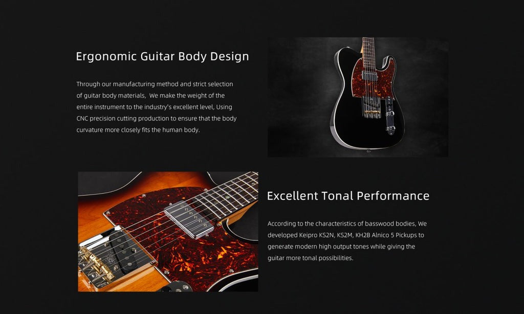 Đàn Guitar Điện Keipro Standard Series TL HS, Rosewood Fingerboard
