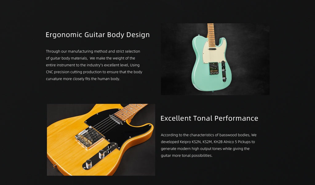 Đàn Guitar Điện Keipro Standard Series TL SS, Maple Fingerboard