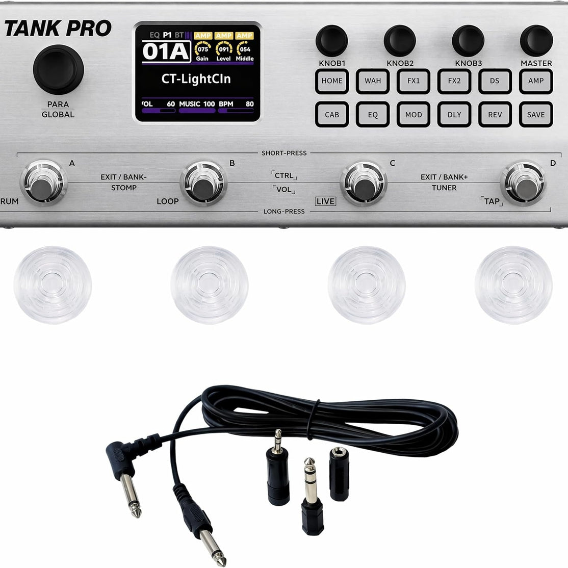 Pedal Guitar Multi Effect M-Vave Tank Pro