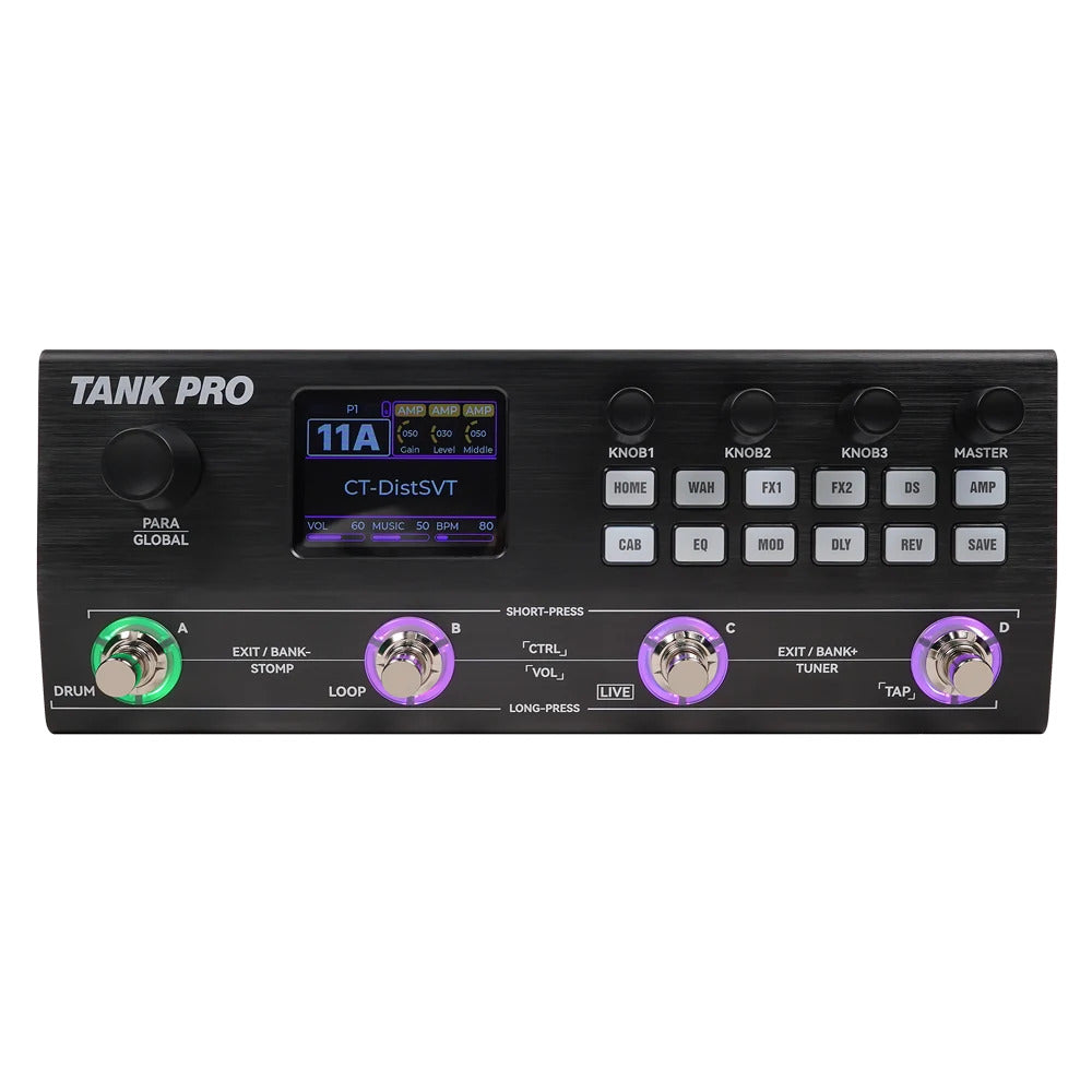 Pedal Guitar Multi Effect M-Vave Tank Pro