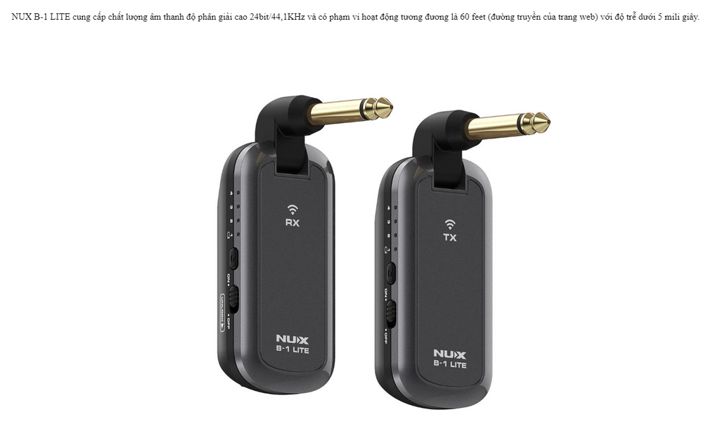 Nux B1- Lite có không gian phát sóng rộng