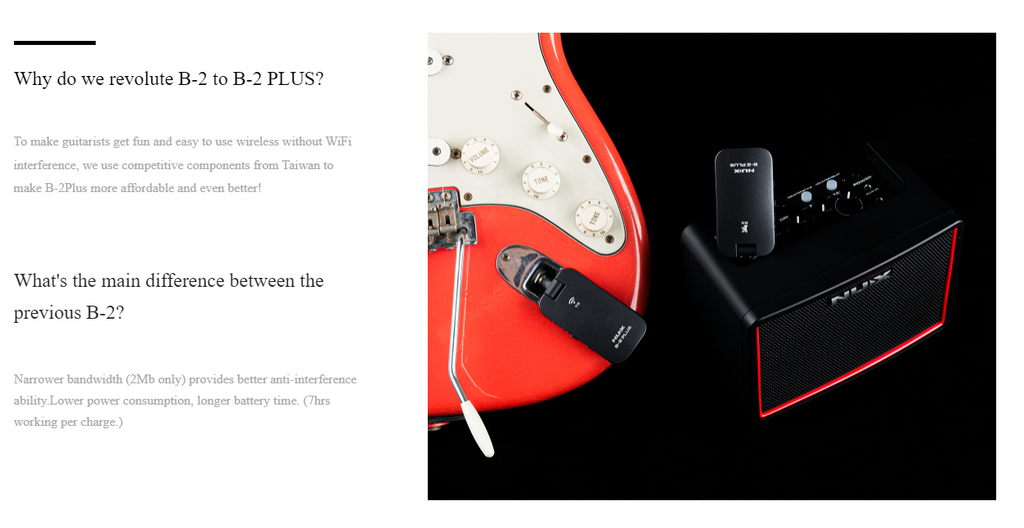 Wireless System NUX B-2 Plus 2.4GHz