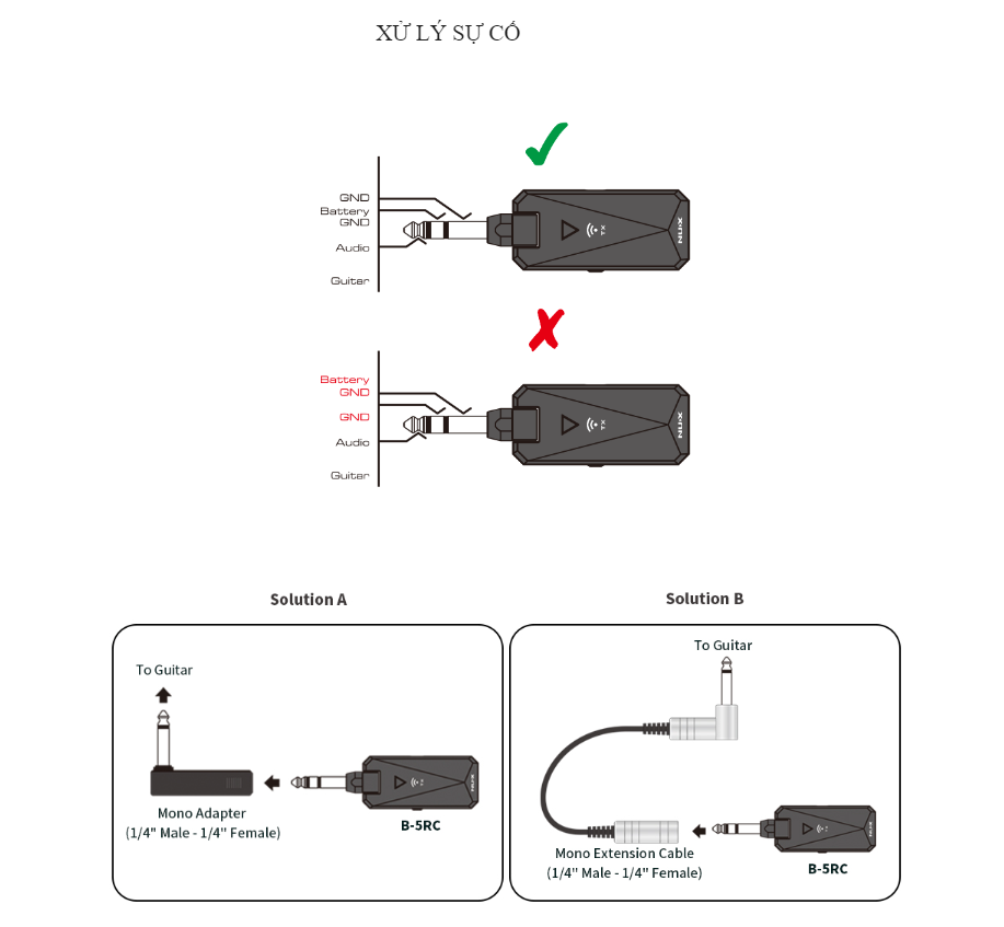 Xử lý kết nối trên NUX B5-RC