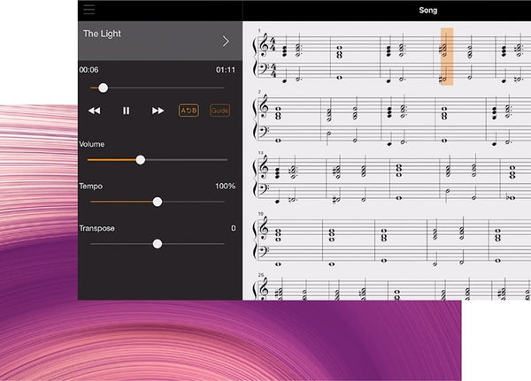 AUDIO TO SCORE cho phép bạn chơi theo giai điệu yêu thích của mình trên Yamaha CSP-295