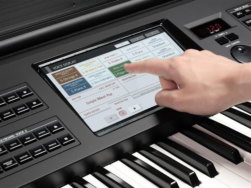Bảng cảm ứng điều khiển LCD lớn trên Yamaha ELS-03XR