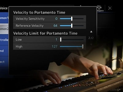 Crossfade Portamento trên Yamaha SX720