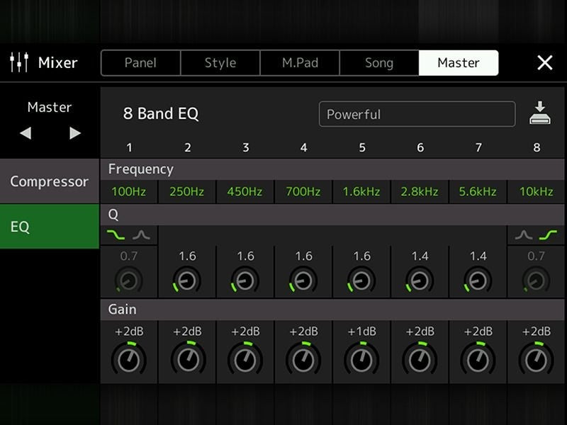 EQ Master trên Yamaha SX720