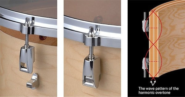 Hệ thống Hook Lugs được sử dụng cho dòng trống PHX đã phát triển từ Yamaha Nouveau Lug, đó là một sự đổi mới trong thiết kế sò trống