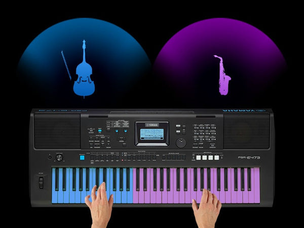 ách đôi keyboard ở bất cứ đâu bạn thích và gán các Voices khác nhau cho mỗi bên để thưởng thức cùng lúc một Voice bên trái và một Voice khác bên phải.