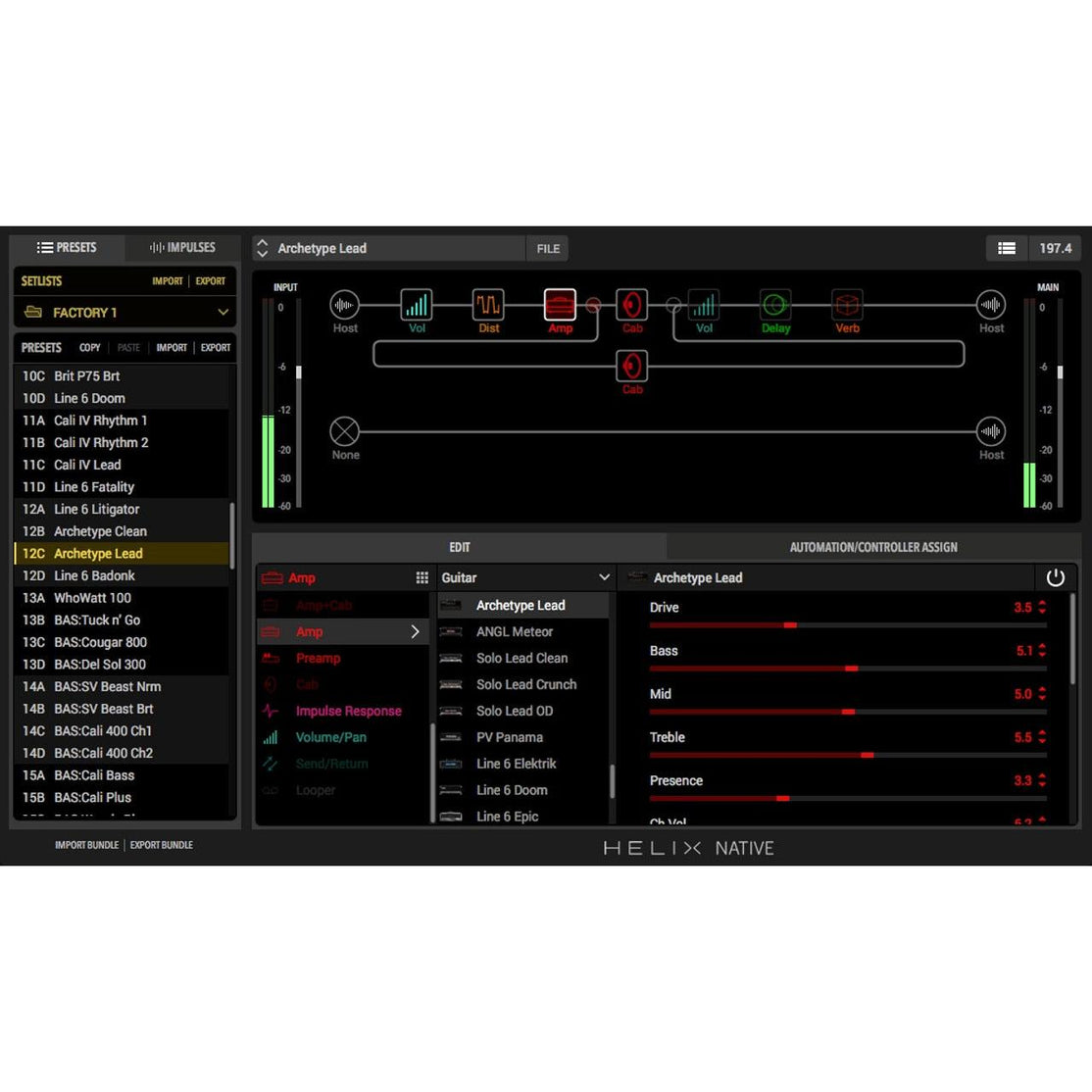 Amp & Effect Plugin Guitar Line 6 Helix Native-Mai Nguyên Music