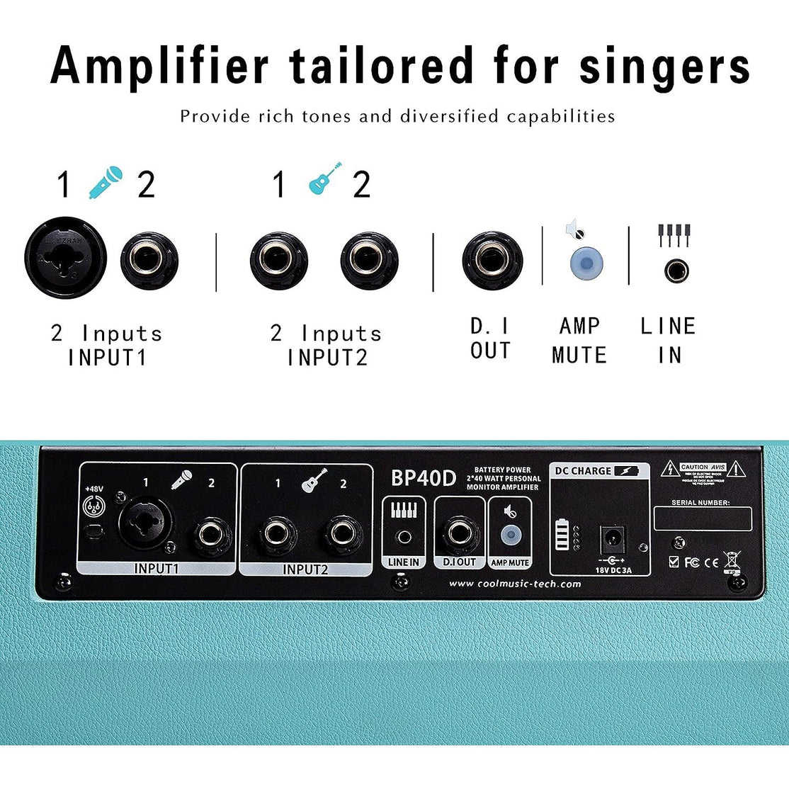 Amplifier Acoustic Guitar Coolmusic BP-40D-Mai Nguyên Music