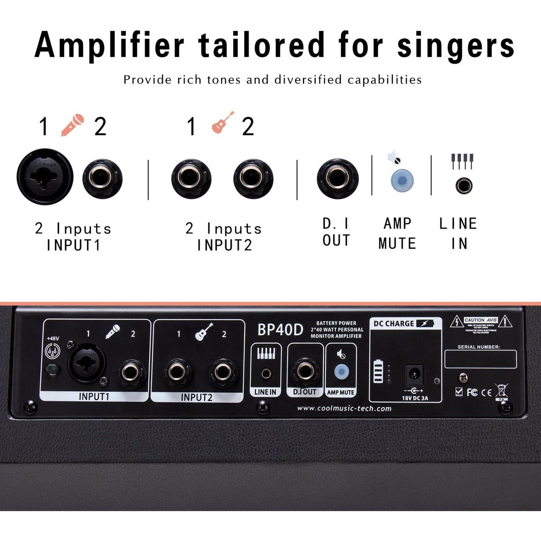 Amplifier Acoustic Guitar Coolmusic BP-40D-Mai Nguyên Music