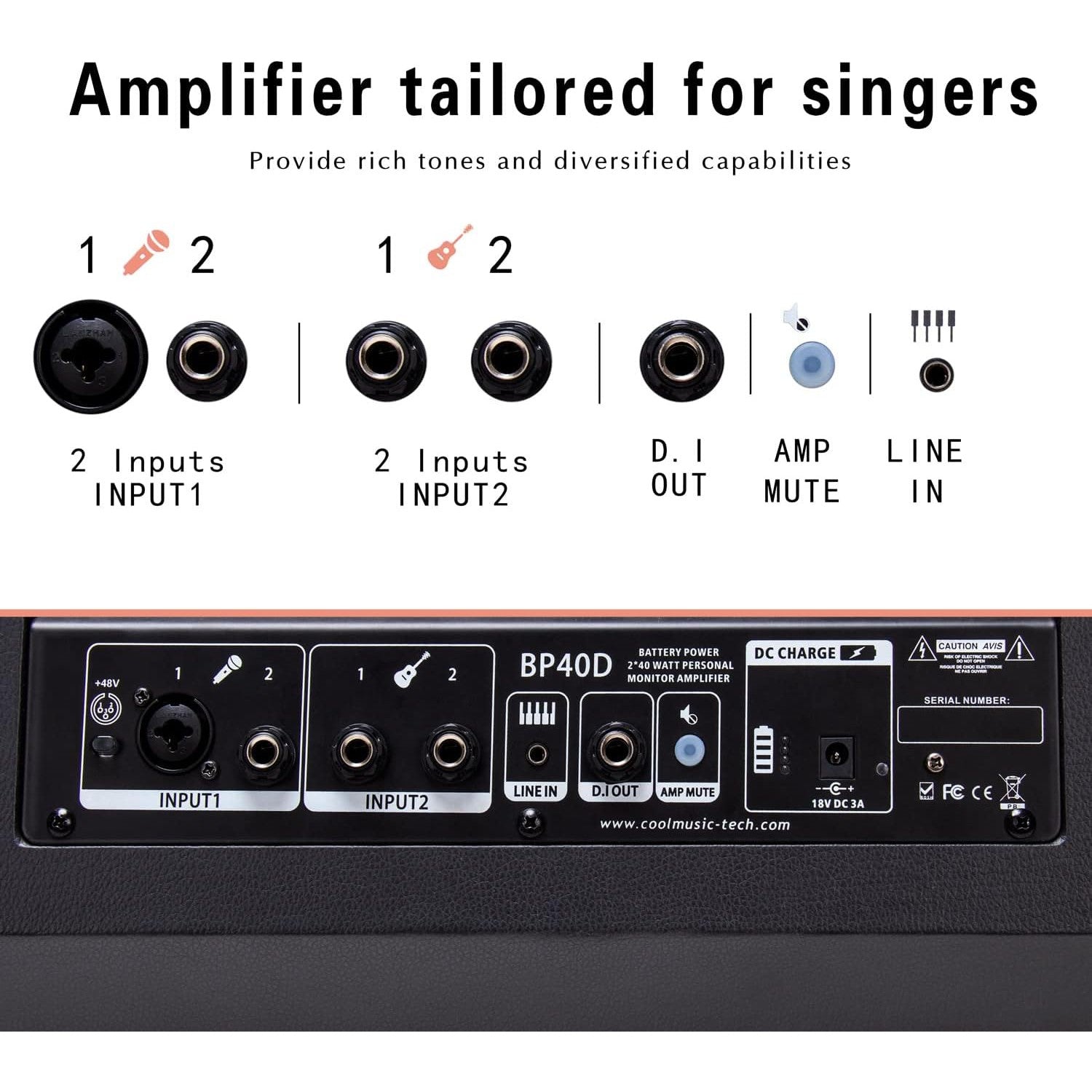 Amplifier Acoustic Guitar Coolmusic BP-40D-Mai Nguyên Music