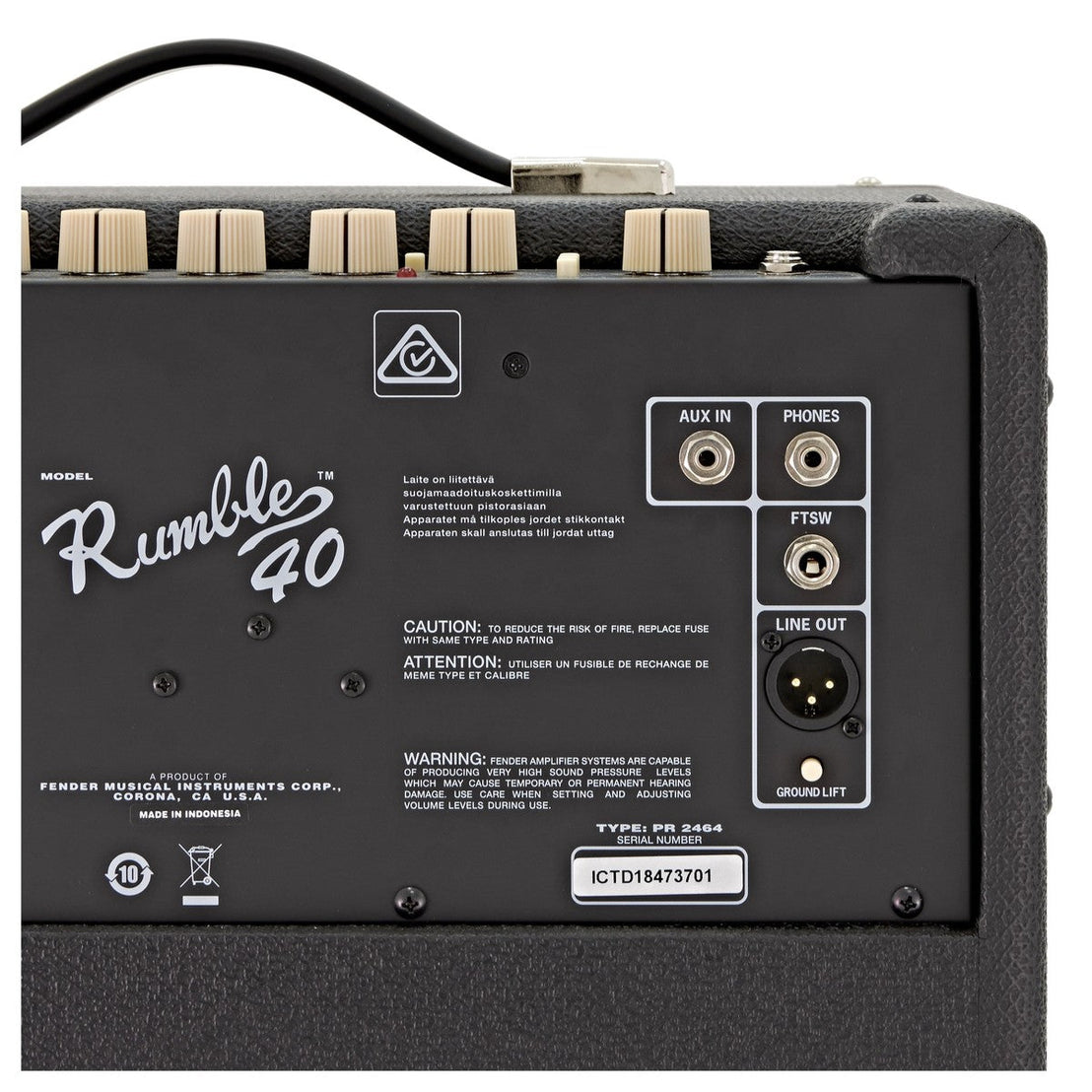 Amplifier Bass Guitar Fender Rumble 40 V3, 230V UK - Combo-Mai Nguyên Music