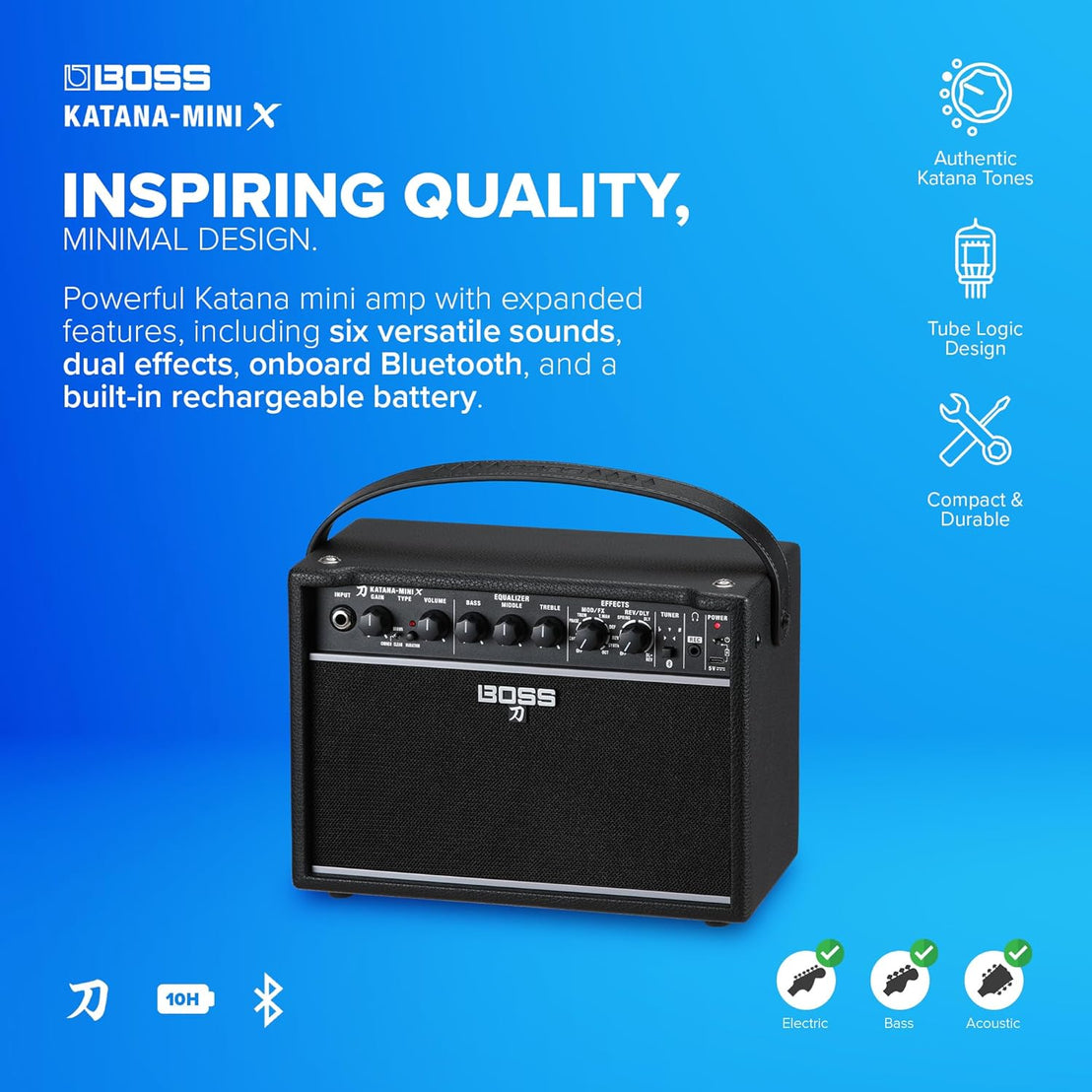 Amplifier Guitar Boss Katana Mini X 10-watt - Combo-Mai Nguyên Music