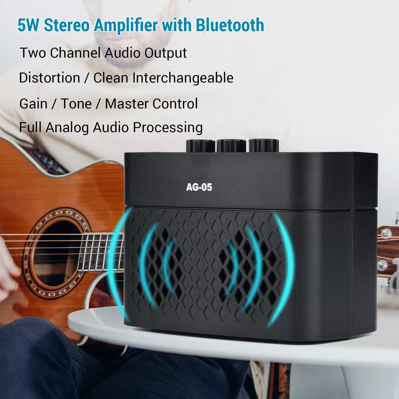 Amplifier Guitar Điện Mini Aroma AG-05 - Combo-Mai Nguyên Music