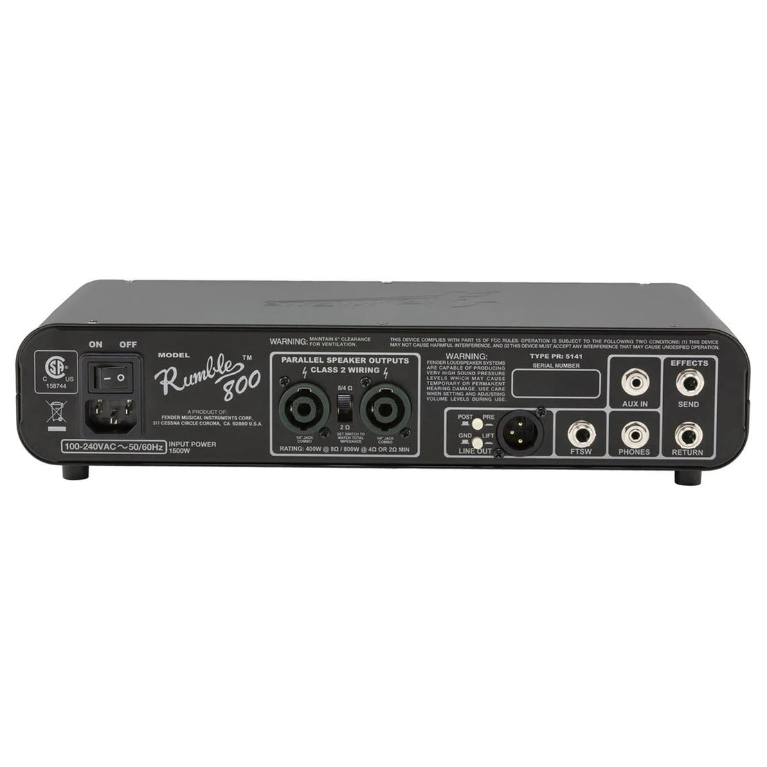 Amplifier Head Bass Guitar Fender Rumble 800 HD-Mai Nguyên Music