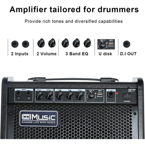 Amplifier Trống Điện Coolmusic DM-100-Mai Nguyên Music