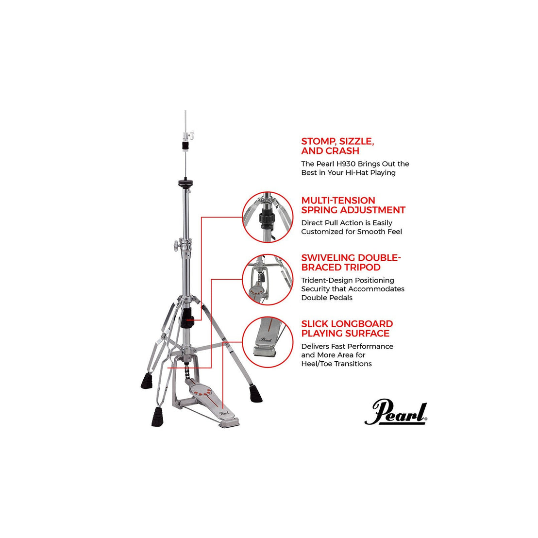 Chân Hi-hat Pearl H930-Mai Nguyên Music