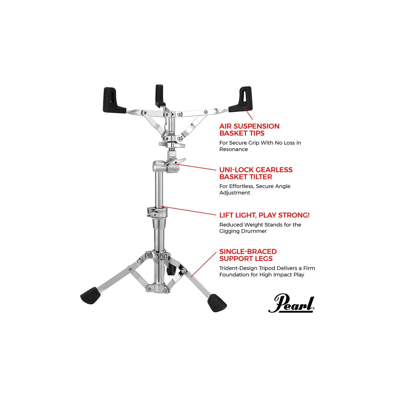 Chân Trống Snare Pearl S930S-Mai Nguyên Music