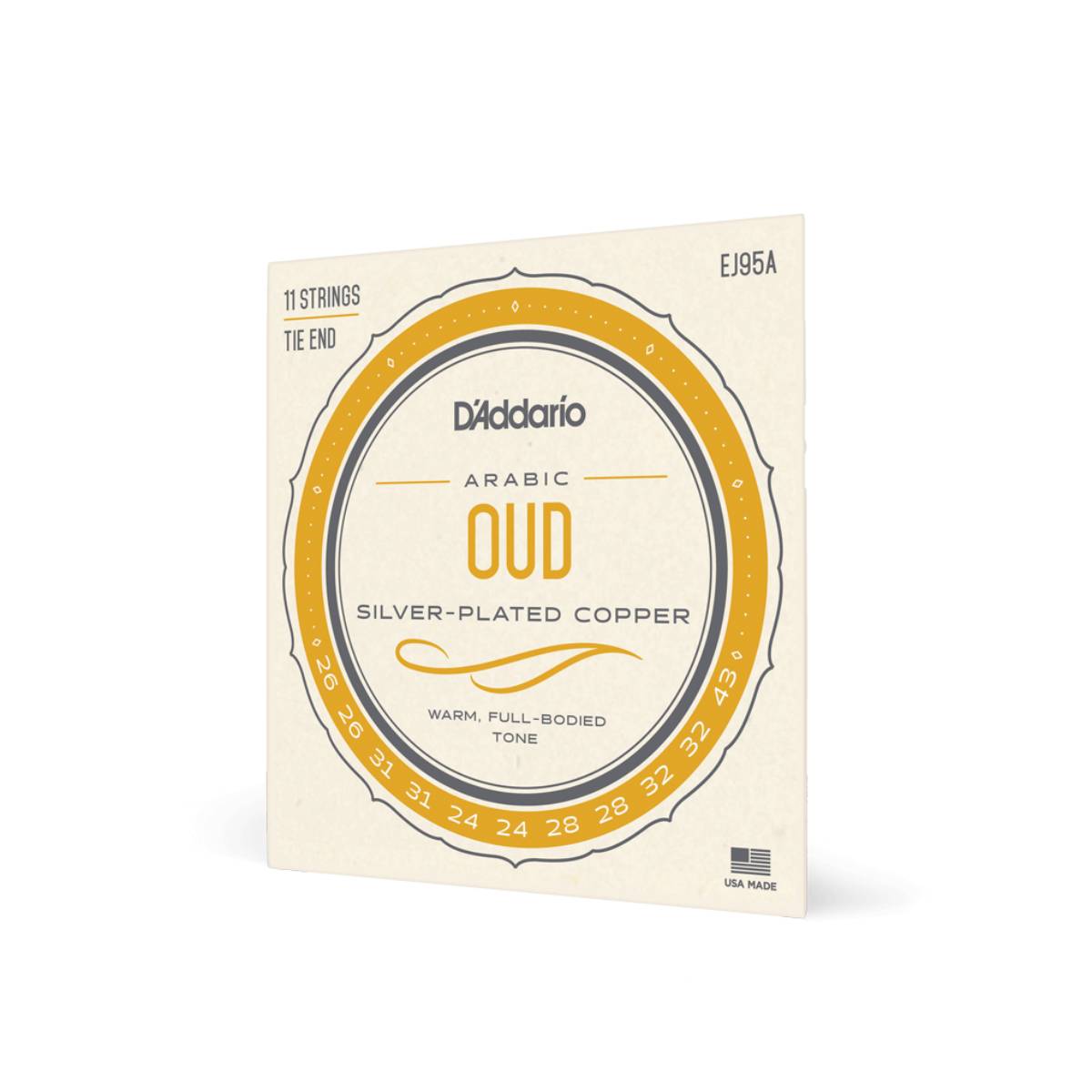 D'Addario EJ95A Silver-Plated Copper 11-String Oud Strings for Arabic Tuning-Mai Nguyên Music