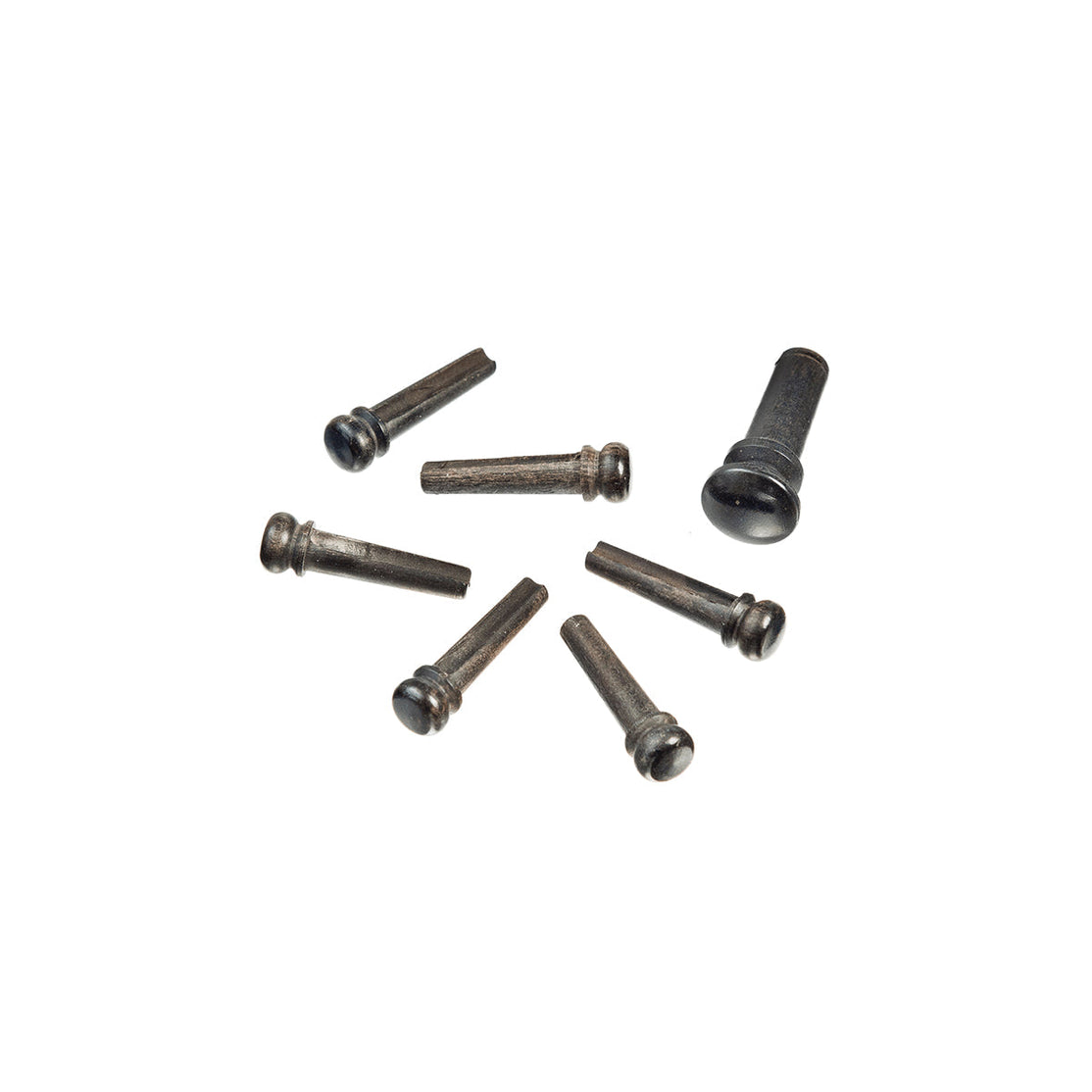 D'Addario PWPS1 Wood Bridge Pins with End Pin, Set of 7, Ebony-Mai Nguyên Music