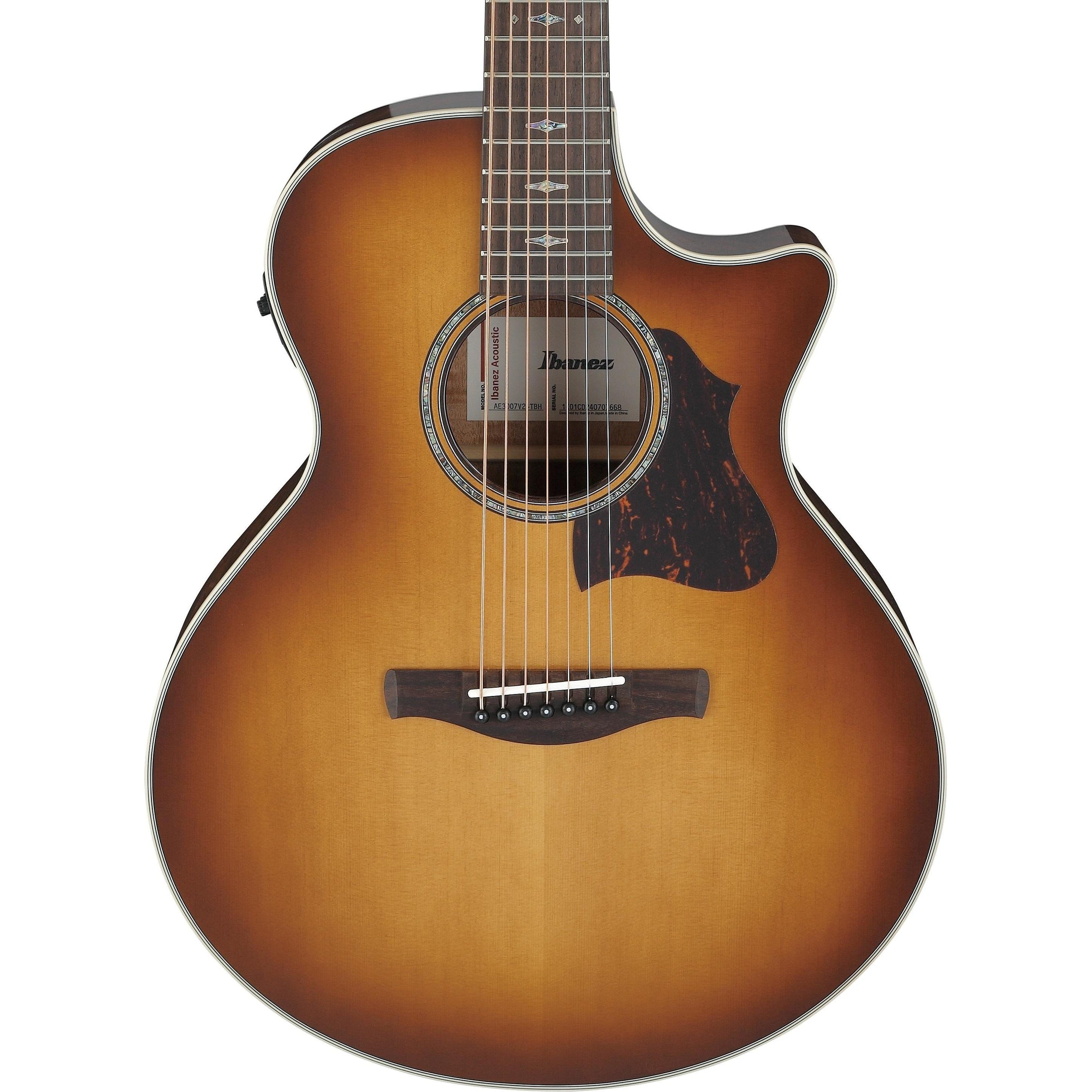 Đàn Guitar Acoustic 7-dây Ibanez AE3007FMH - Tobacco Edge Burst High Gloss-Mai Nguyên Music