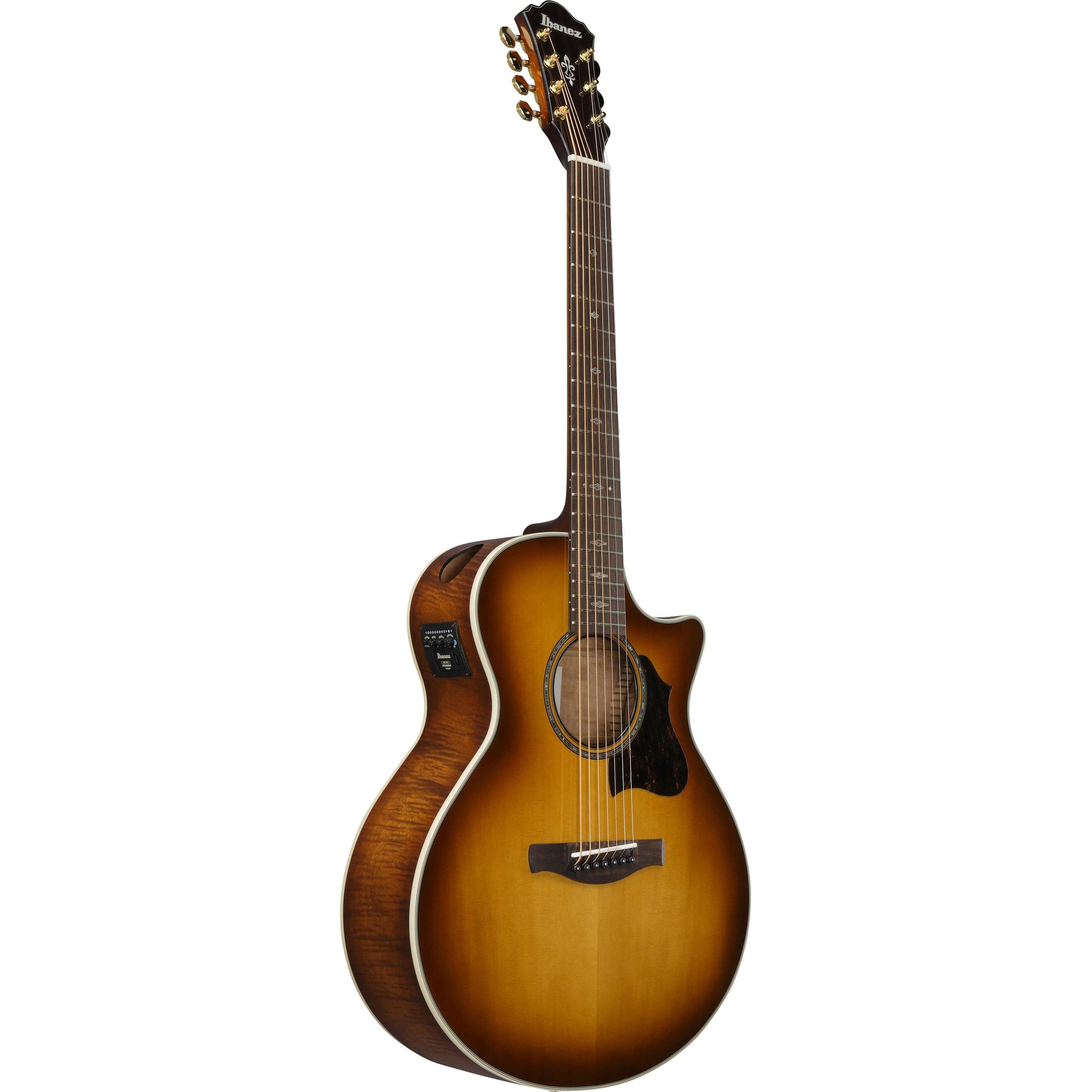 Đàn Guitar Acoustic 7-dây Ibanez AE3007FMH - Tobacco Edge Burst High Gloss-Mai Nguyên Music