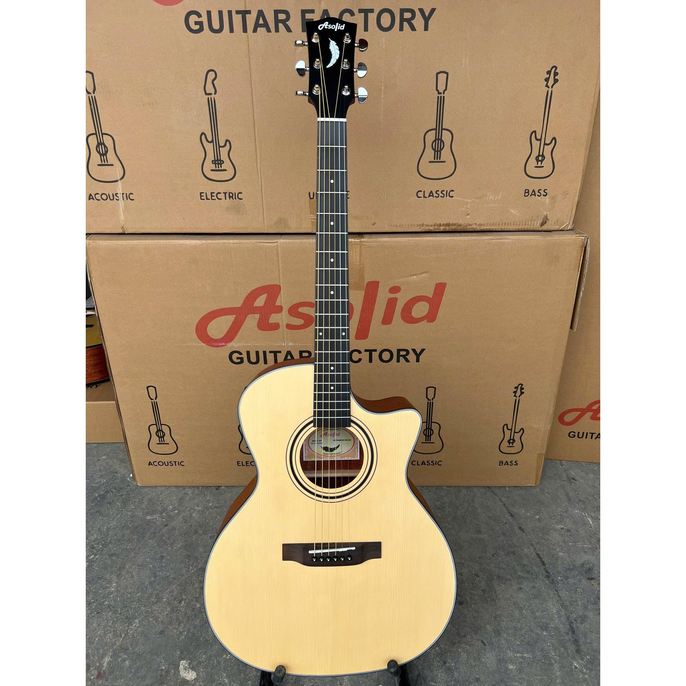Đàn Guitar Acoustic Asolid 54CA Natural-Mai Nguyên Music