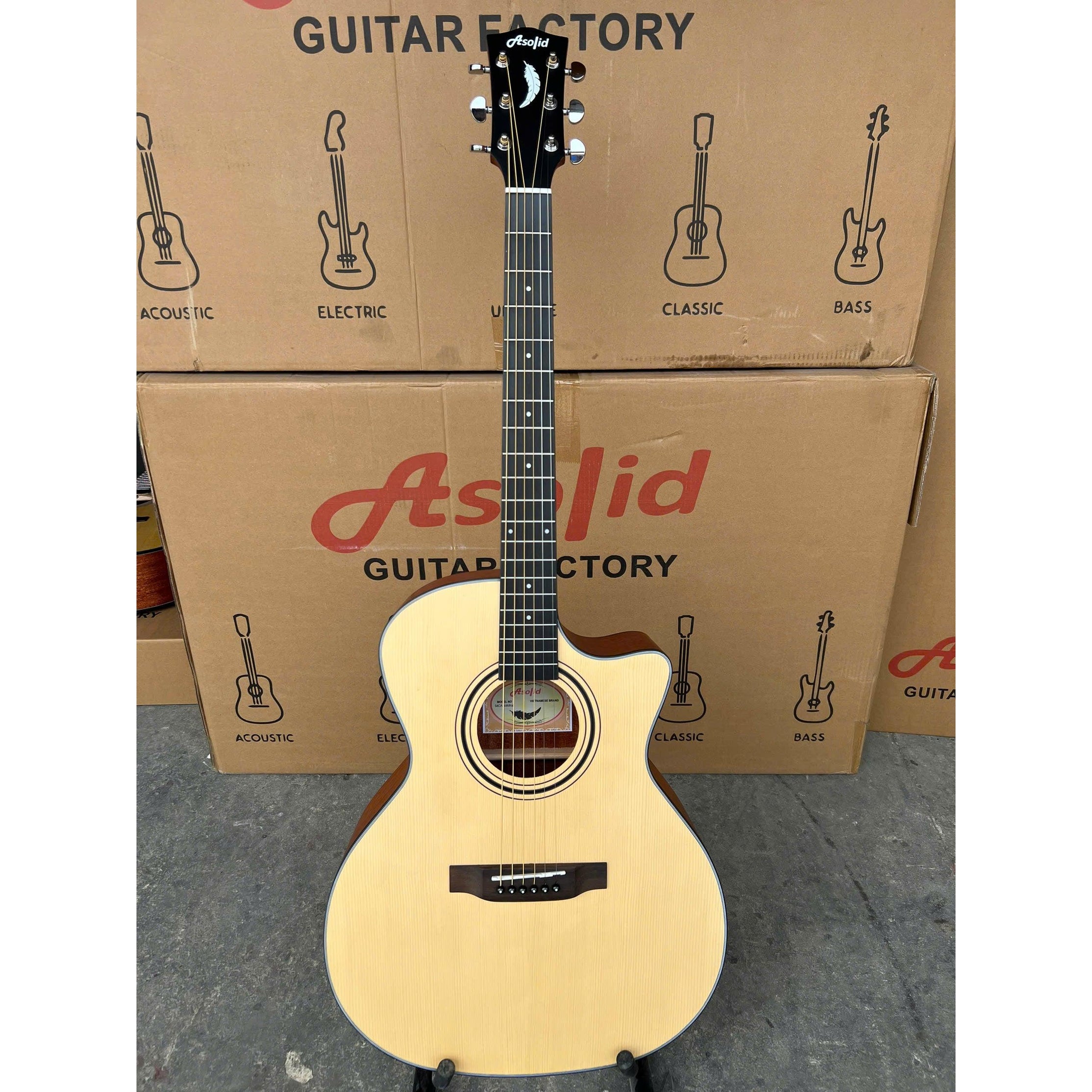Đàn Guitar Acoustic Asolid 54CA Natural-Mai Nguyên Music