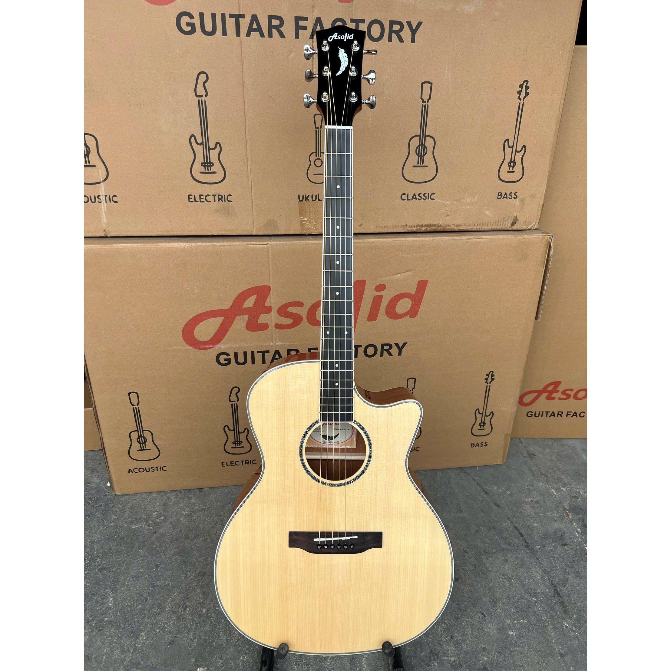 Đàn Guitar Acoustic Asolid 54CA/P Natural-Mai Nguyên Music