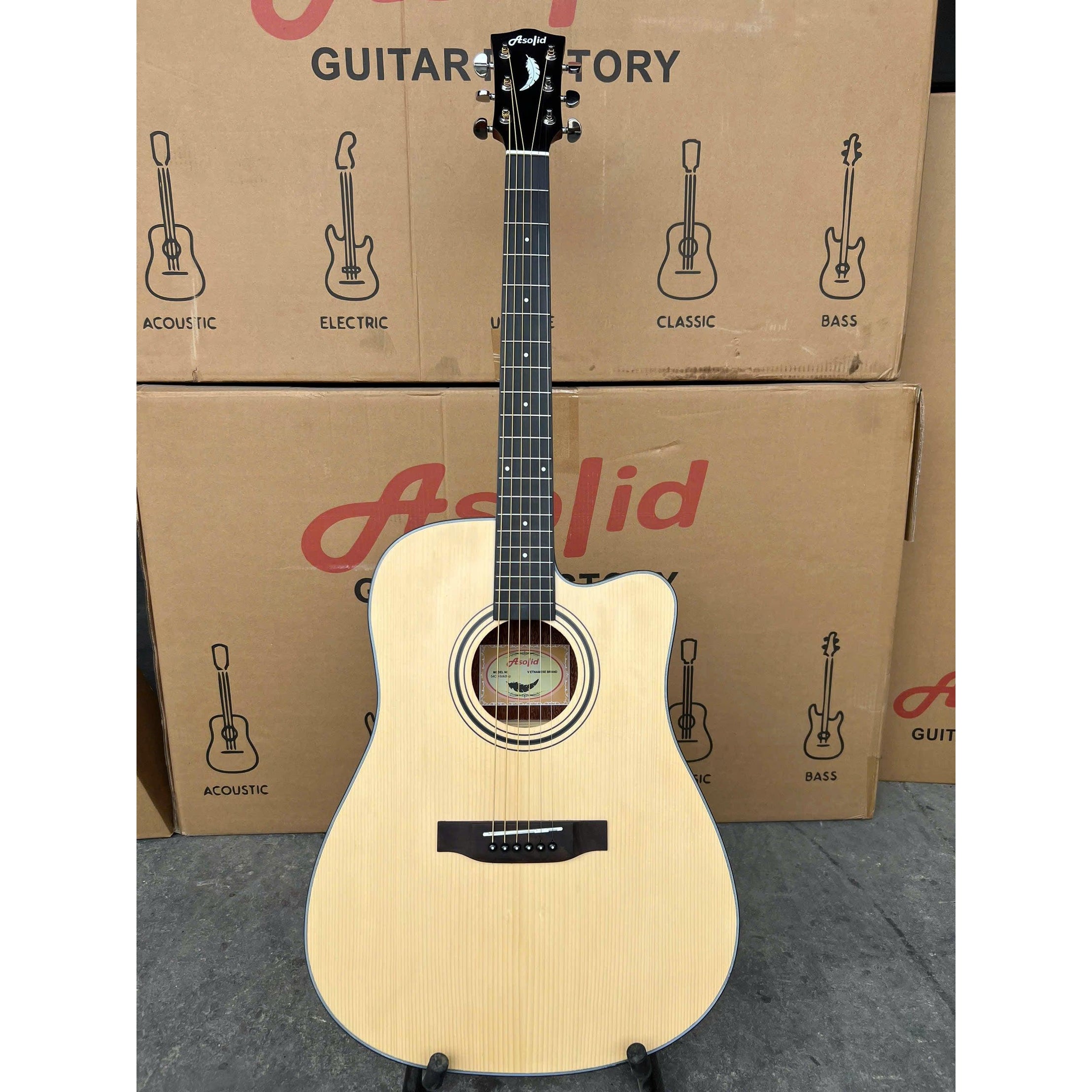 Đàn Guitar Acoustic Asolid 54CD Natural-Mai Nguyên Music