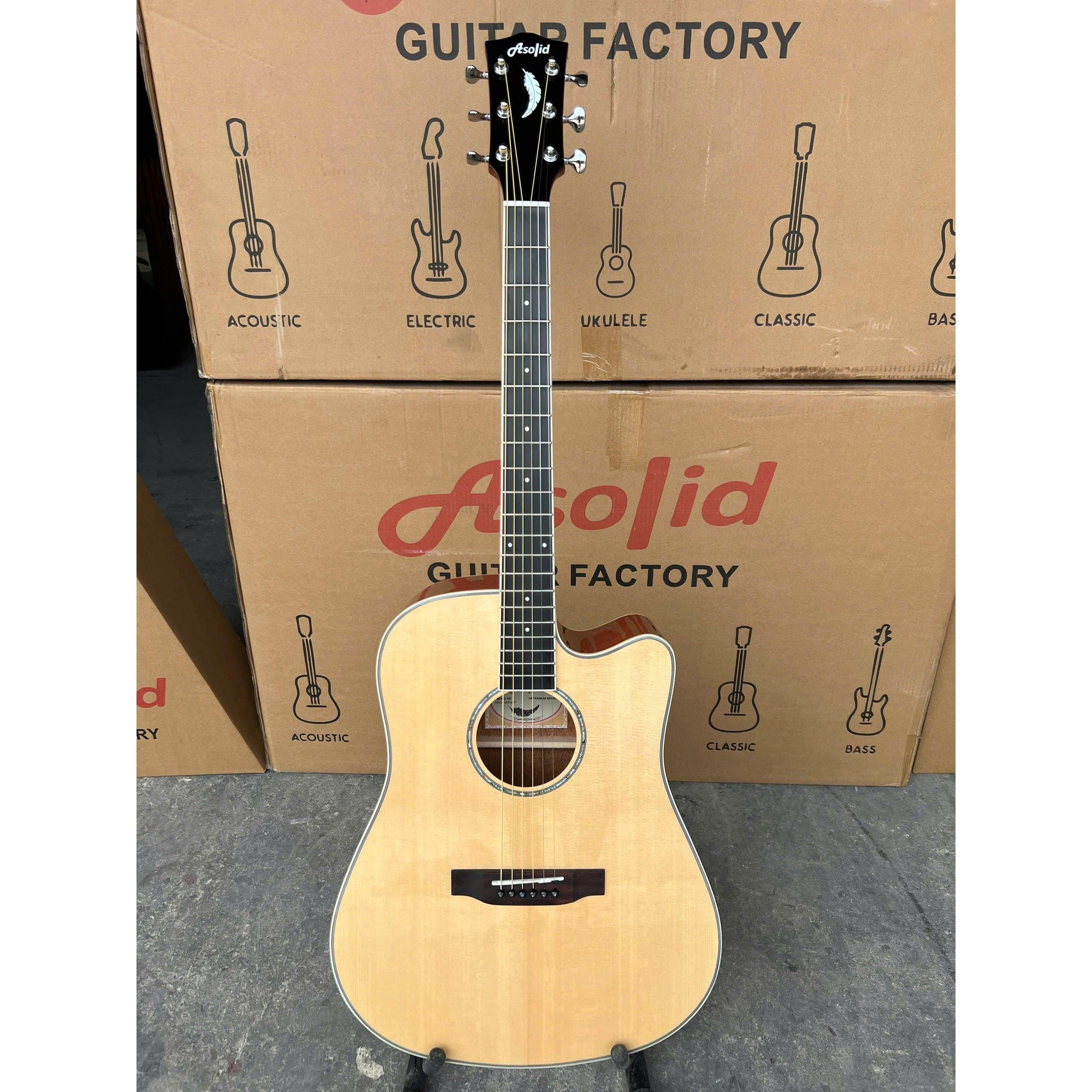 Đàn Guitar Acoustic Asolid 54CD/P Natural-Mai Nguyên Music