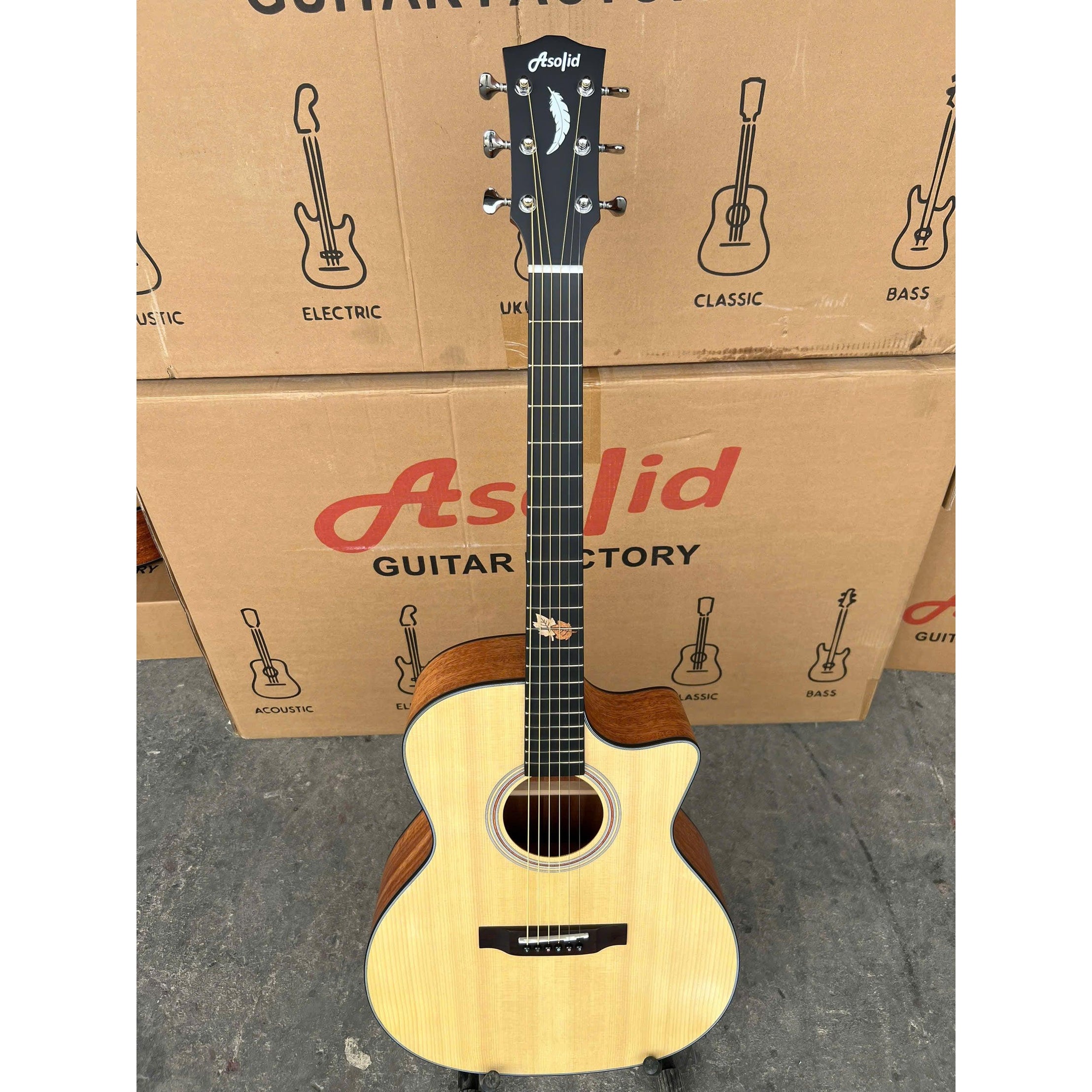 Đàn Guitar Acoustic Asolid 54GA Natural-Mai Nguyên Music