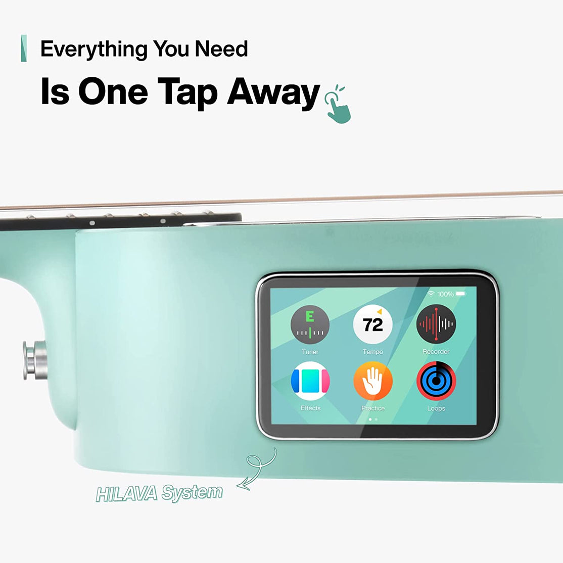 Đàn Guitar Acoustic BLUE LAVA Touch Size 36", Aqua/Mint Green-Mai Nguyên Music