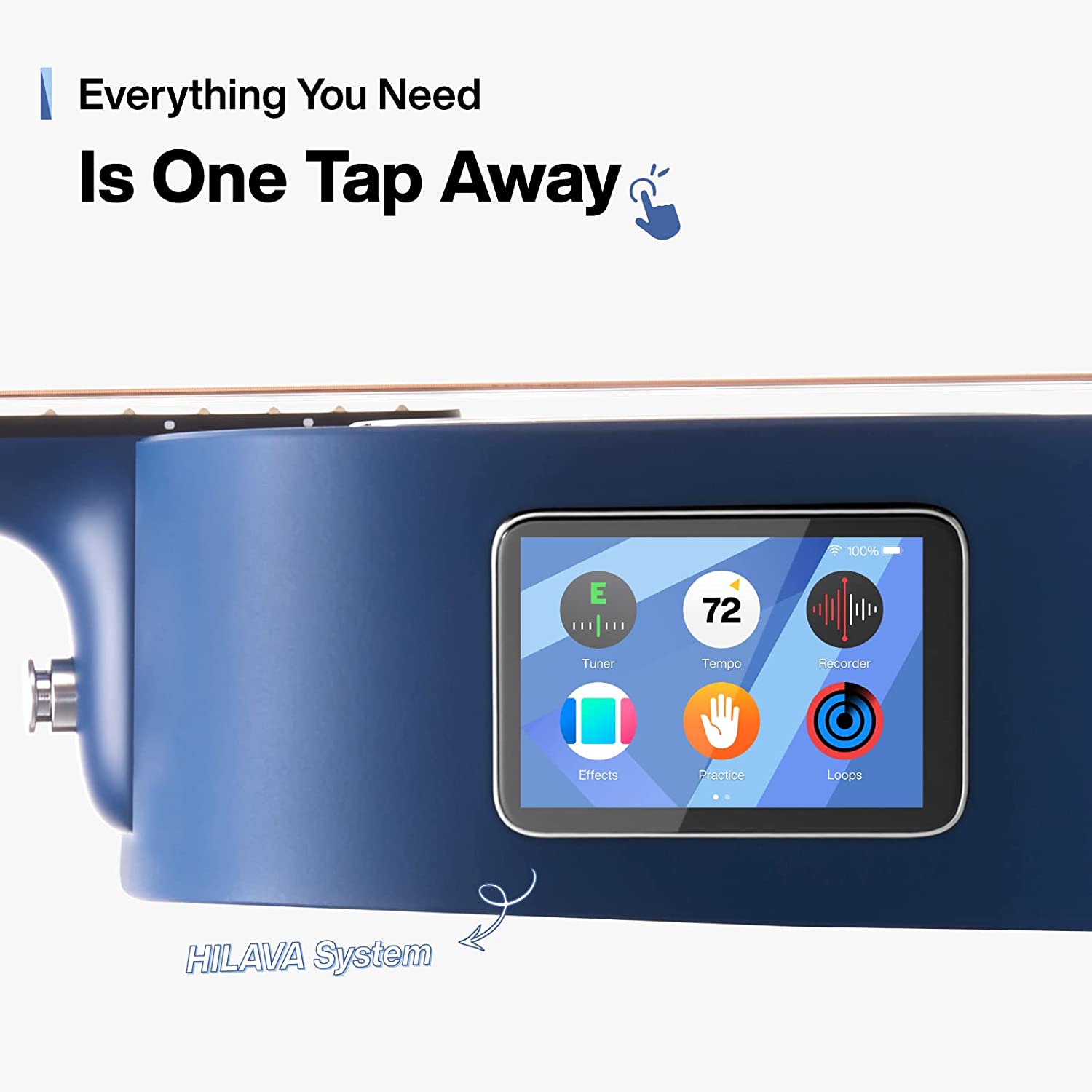 Đàn Guitar Acoustic BLUE LAVA Touch Size 36", Ice/Ocean Blue-Mai Nguyên Music