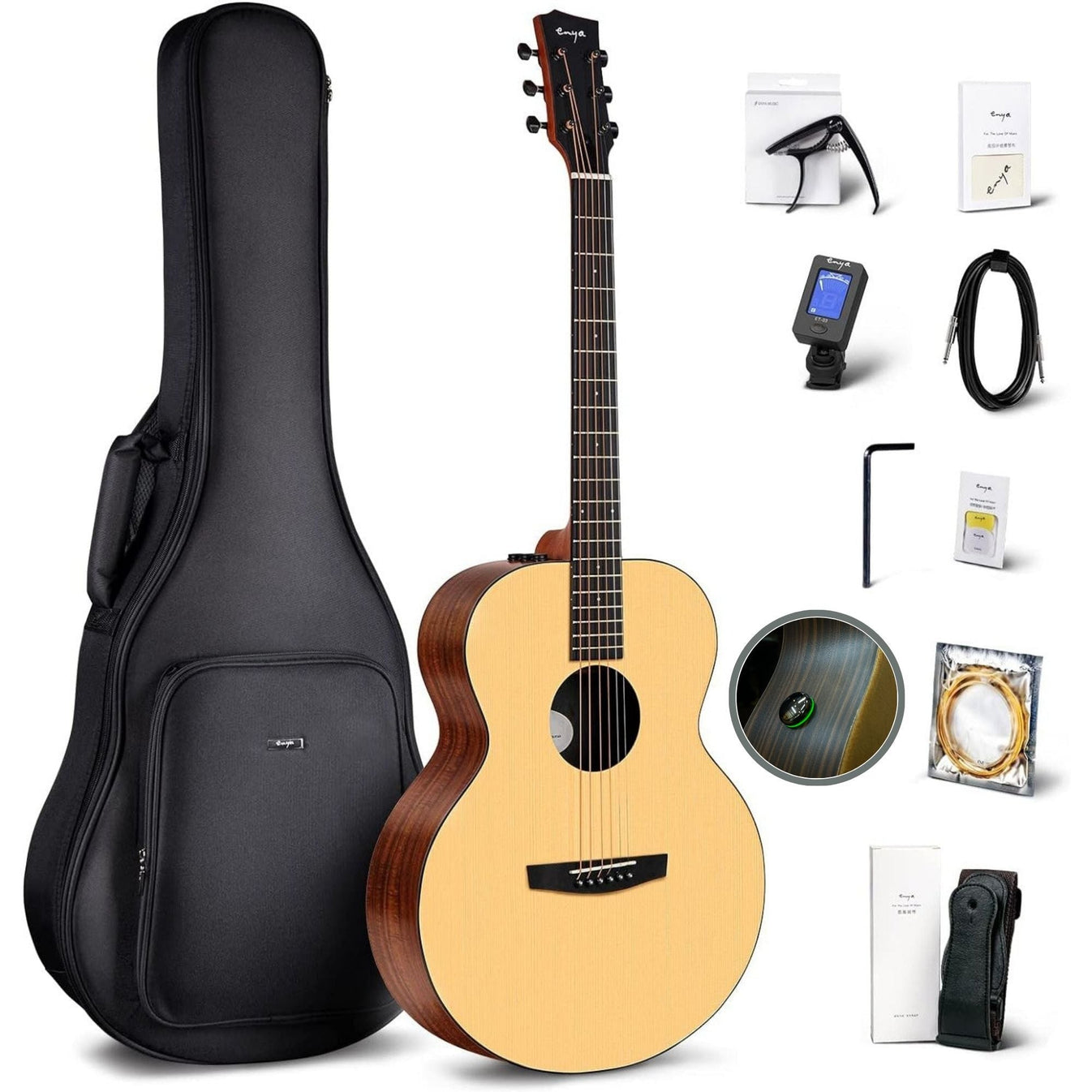 Đàn Guitar Acoustic Enya EA-X0 SP1 AcousticPlus-Mai Nguyên Music
