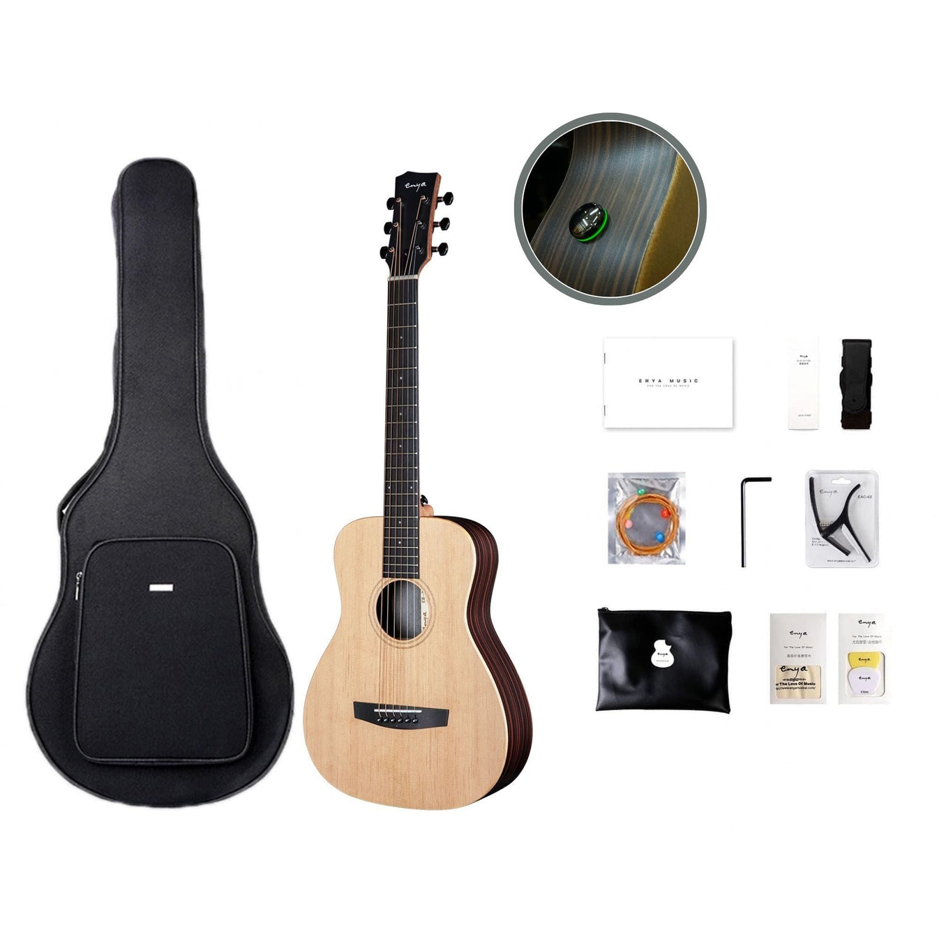 Đàn Guitar Acoustic Enya EB-X1 Pro SP1 AcousticPlus-Mai Nguyên Music