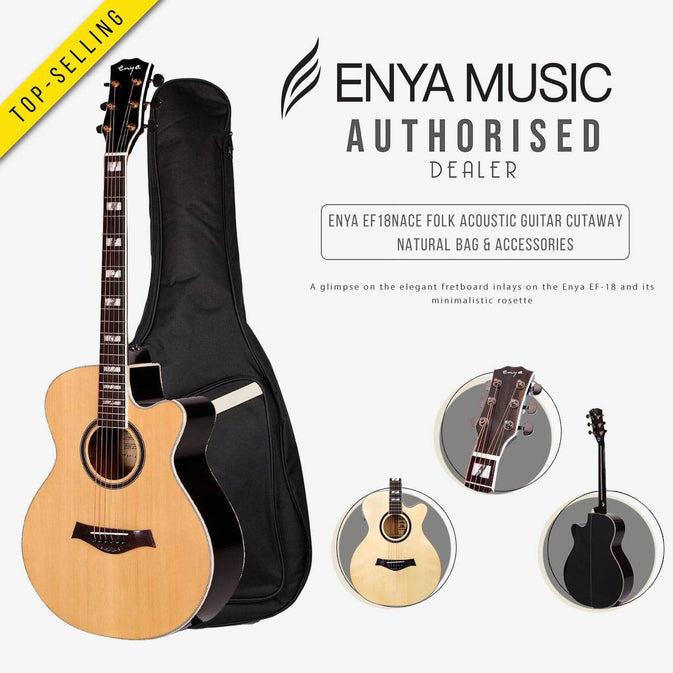 Đàn Guitar Acoustic Enya EF-18 EQ - Size 41"-Mai Nguyên Music