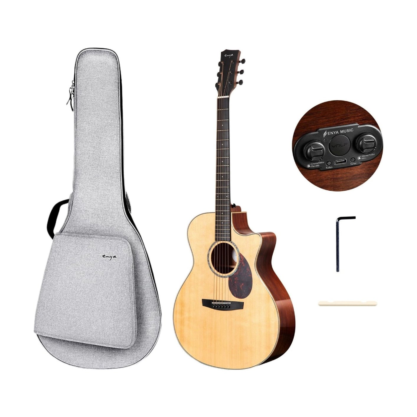 Đàn Guitar Acoustic Enya EGA-Q1M EQ AcousticPlus - Size 41"-Mai Nguyên Music