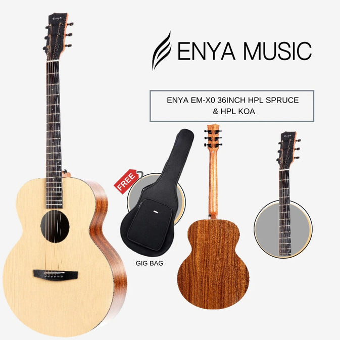 Đàn Guitar Acoustic Enya EM-X0, Natural - Size 36"-Mai Nguyên Music