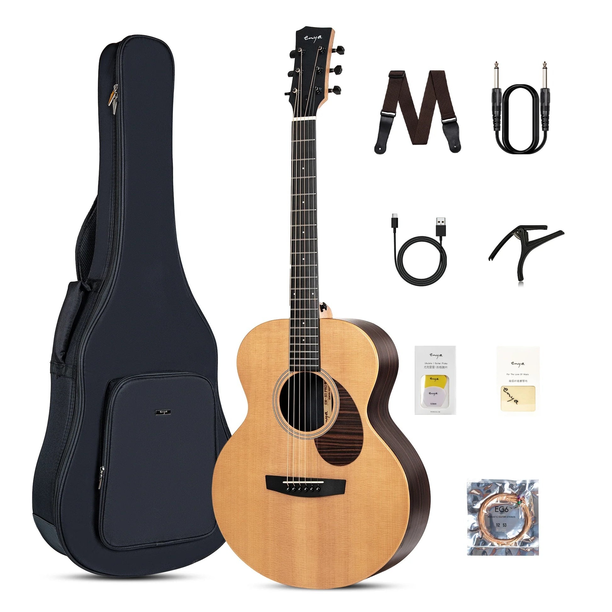Đàn Guitar Acoustic Enya EM-X1 Pro Max EQ SP1 AcousticPlus 2.0-Mai Nguyên Music