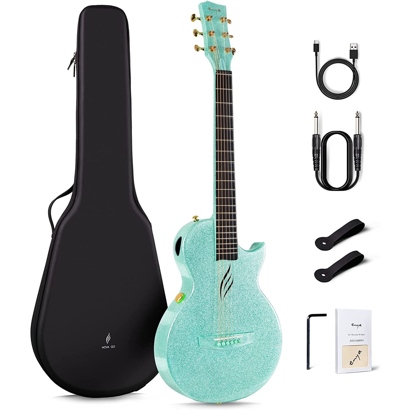 Đàn Guitar Acoustic Enya NOVA GO SP1 AcousticPlus, Sparkling Green-Mai Nguyên Music