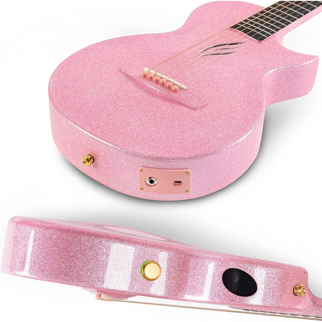 Đàn Guitar Acoustic Enya NOVA GO SP1 AcousticPlus, Sparkling Pink-Mai Nguyên Music