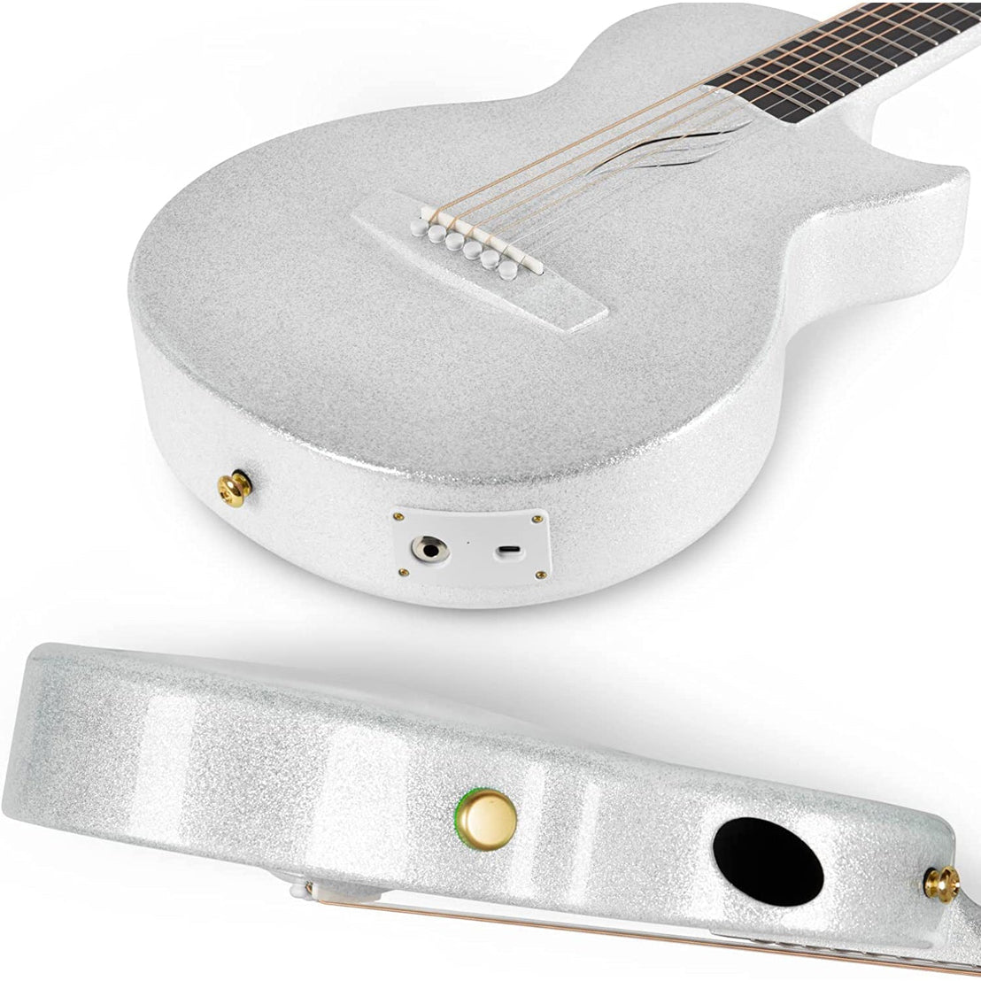 Đàn Guitar Acoustic Enya NOVA GO SP1 AcousticPlus, Sparkling Silver-Mai Nguyên Music