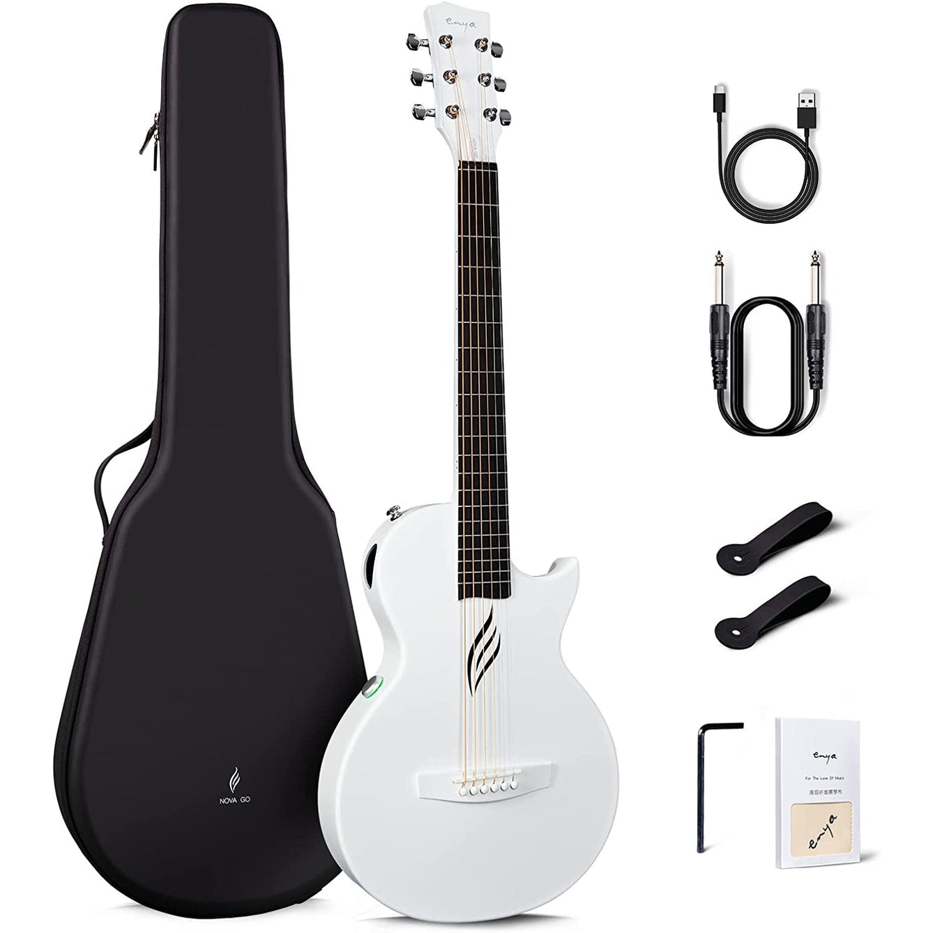 Đàn Guitar Acoustic Enya NOVA GO SP1 AcousticPlus, White-Mai Nguyên Music