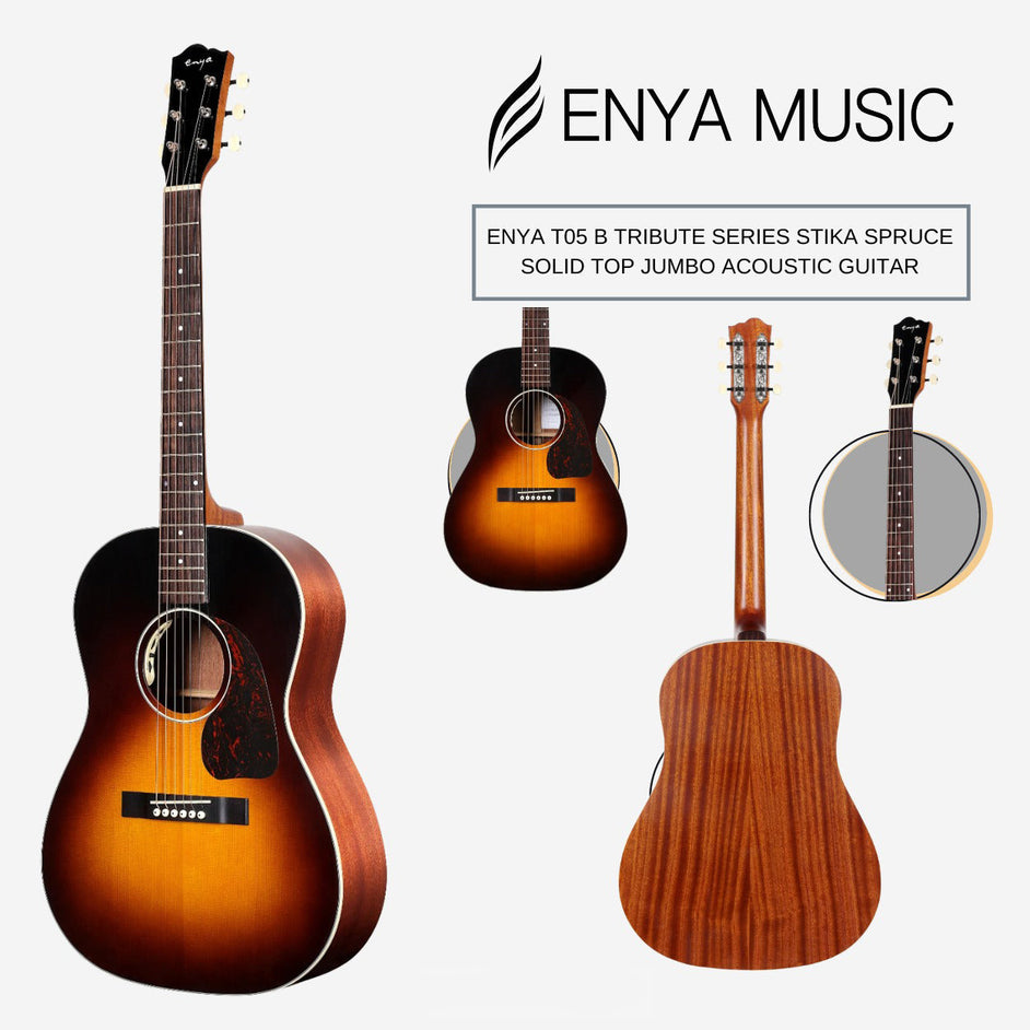 Đàn Guitar Acoustic Enya T-05B Parlor-Mai Nguyên Music