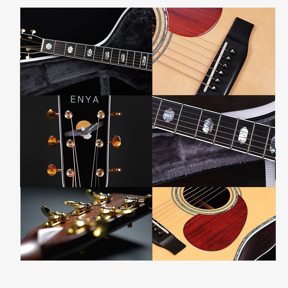 Đàn Guitar Acoustic Enya T-10OM w/Case-Mai Nguyên Music